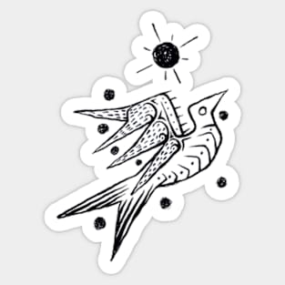 Swallow Season (Black) Sticker
